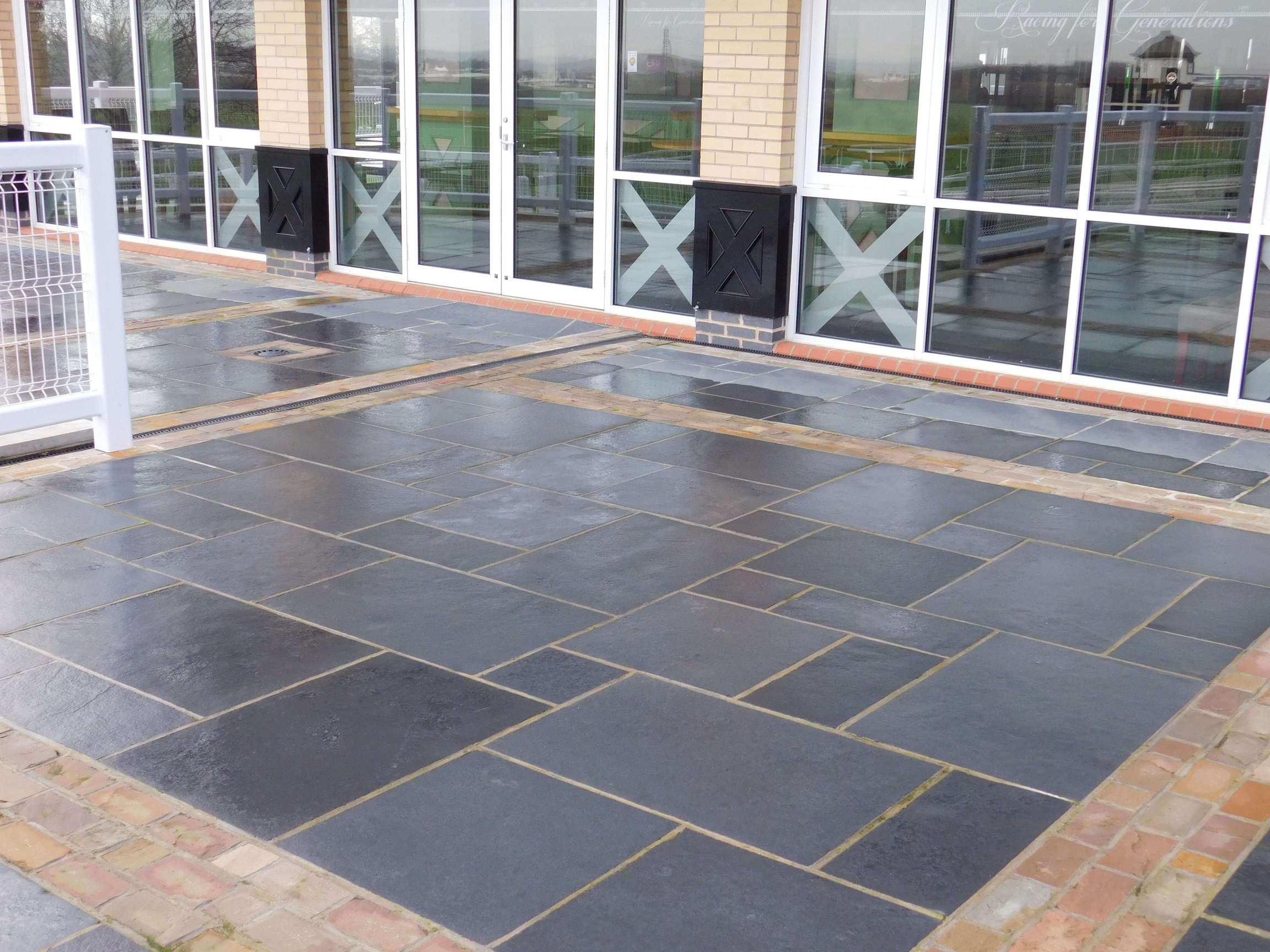Flagstone patio area